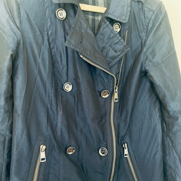 Burberry Brit Navy Blue Double Breasted Trench Coat - Picture 4 of 10